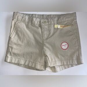 Faded Glory Girl’s Cream 3” Shortie Shorts, Size 8